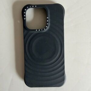 Casetify Black Ripple MagSafe Case with Concentric Texture